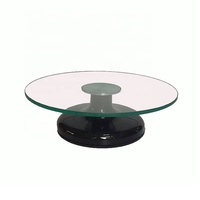 Plateau tournant pour gâteau en verre trempé de 12 pouces avec base antidérapante support rotatif pour gâteau à dessert rotatif outil de cuisson décoré rotatif