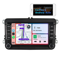 Reproductor de Video para Auto con GPS de 7 Pulgadas para VW Golf, Polo, Beetle, Amarok, Touran, Passat, con Carplay Inalámbrico, Android Auto, Reproductor de DVD para Auto, Android 15