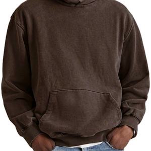 Men Cleanfit Acid Wash Oversized Hoodie <b>Vintage</b> Washed Brushed Fleece Streetwear <b>Sweatshirt</b>, Relaxed Fit Casual Autumn Pullover - Product Image 2