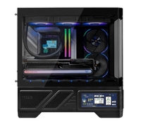 Boîtier de PC de jeu VALKYRIE VK03-M LCD blanc ATX, prend en charge 360 °   Boîtier PC Gaming à écran tactile avec refroidissement par eau et vue à 270°