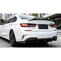 Parachoques Delantero de Fibra de Carbono Estilo Kabur con Luces LED Integradas, Kit de Carrocería para BMW Serie 3 G20 G28 2019-2022