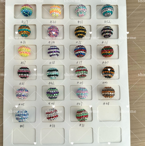 Perles en résine rayées colorées, strass, 10 mm-22 mm, fabrication de bijoux, cristal acrylique, perles de gomme à mâcher, perles de diamant, perles de chewing-gum, stylo - Product Image 6
