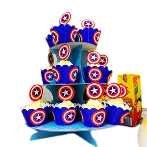 Décorations de cupcakes sur le thème des super-héros, cadeau pour les fans d'anime et les enfants, fournitures pour fêtes d'anniversaire - Product Image 3