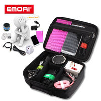 Bolsa de viaje organizadora de cables de accesorios electrónicos de poliéster multifuncional