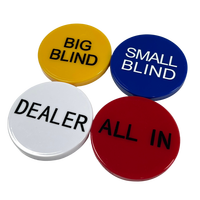 Kancing Poker Profesional Diameter 50mm Tebal 5mm untuk Small Blind, Big Blind, All in, dan Dealer untuk Turnamen Texas Hold'em