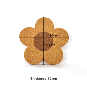 Sous-verre en liège en forme de fleur, mignon et économique, pour sublimation, isolation thermique des boissons, vente en gros directe usine - Product Image 4