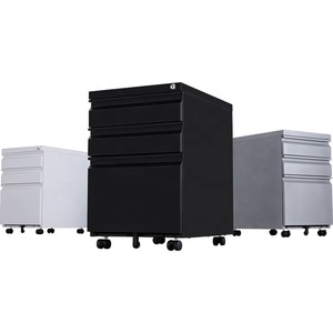 Dưới bàn di động bệ sắt mỏng tài liệu có thể khóa thép dọc lưu trữ kim loại đồ nội thất văn phòng 2 3 ngăn kéo Tủ hồ sơ - Product Image 1