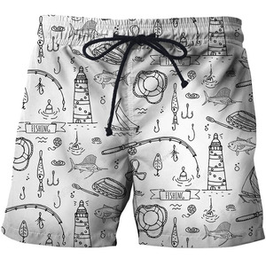 Pantalones de playa 3D con estampado de peces, pantalones cortos de playa con estampado de anzuelos, <span class=keywords><strong>talla</strong></span> <span class=keywords><strong>grande</strong></span>, para <span class=keywords><strong>hombre</strong></span> - Product Image 4