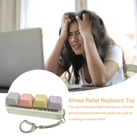 Porte-clés anti-stress RJ 4 touches, jouet de réduction du stress pour les doigts, bouton de soulagement de la pression, pendentif apaisant pour adultes, cadeau pour le bureau