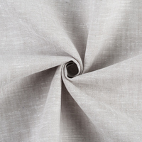 Tissu tissé en lin et coton de qualité supérieure, écologique, teint en fil, bleu clair, pour hommes, femmes, enfants, robes formelles, chemises décontractées, en stock