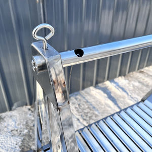 <span class=keywords><strong>Parrilla</strong></span> de Carbón y Leña para Patio, Ajustable en Altura, de Acero, Modelo HDL28, Estilo Santa María, Asado, Barbacoa Argentina, con Carrito - Product Image 4