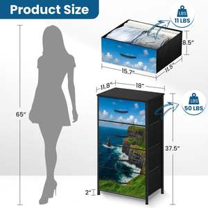 Irlande falaises commode 4 tiroirs Moher paysage stockage organisateur salon chambre décor à la maison en Stock - Product Image 3