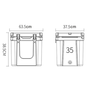 กล่องเก็บความเย็นแบบโรโตโมลด์ขนาดเล็ก 20QT ดีไซน์ใหม่จากจีน สำหรับแคมป์ปิ้ง ทำจากพลาสติก LLDPE - Product Image 4