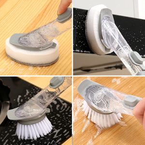 Upgraded Kitchen Soap Dispensing Dish <b>Brush</b> for Pot Pan Sink Cleaning - Product Image 4