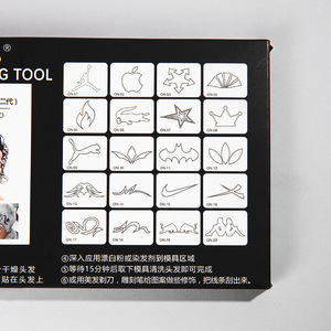 Hair Tattoo <b>Stickers</b> 20Pcs PET Film <b>Transfer</b> Printing For Hair Styling Engraving Models - Product Image 2