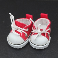 Vente en gros de baskets en toile colorées pour poupées BjD de 7,5 cm, vêtements et accessoires pour poupées, chaussures pour poupées à l'échelle 1/3 1/4 pour labubu
