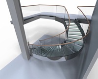Escaliers en spirale personnalisables à cadre métallique luxueux pour les halls d'hôtel haut de gamme
