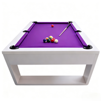 Table de billard de 7 pieds de qualité tournoi, multifonctionnelle, pour usage domestique, avec poches en cuir