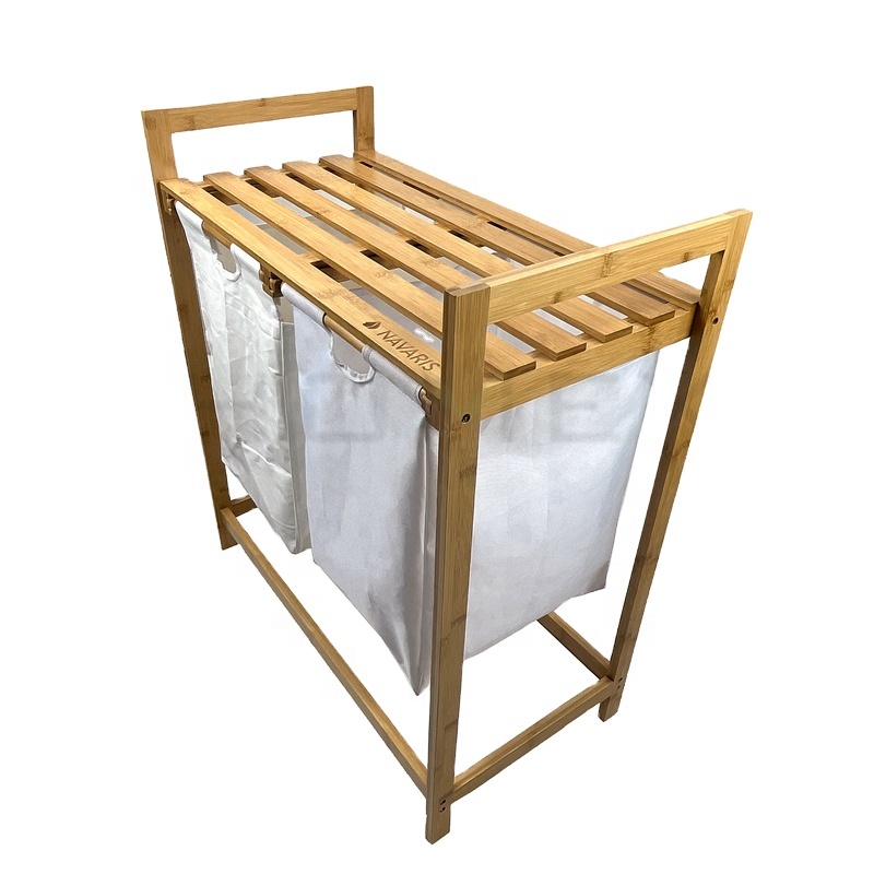Бамбуковый шкаф-органайзер для хранения белья для спальни, ванной комнаты, прачечной