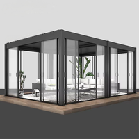 Chine Excellent Gazebo solide Espace de vie extérieur de luxe et durable Cadre en aluminium enduit de poudre Hardtop de qualité supérieure