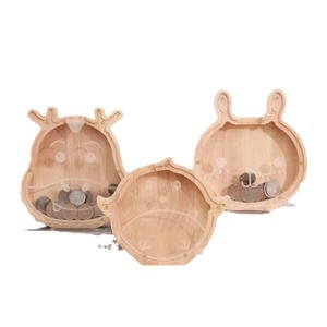 Huchas de madera con forma de los 12 animales del zodiaco, caja de dinero portátil para niños, decoración del hogar, respetuosa con el medio ambiente, sin cerradura - Product Image 4