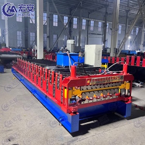 เครื่องผลิตกระเบื้องเหล็กเคลือบสีหลังคาสองชั้นสำหรับแท่นรถไฟ แบบอัตโนมัติเต็มรูปแบบ - Product Image 5