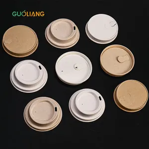 Biodegradable Paper Pulp Compostable Disposable Paper Coffee Cup Lid