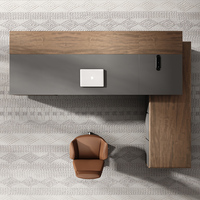 Combinaison de chaise de bureau de patron en acier inoxydable minimaliste moderne haut de gamme rétro pour le leadership exécutif et présidentiel