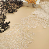 Fil de Soie de Poisson Tissé Dentelle Suisse Dentelle Française Galon de Mariage Robe de Mariée Bordure Robe de Femme Diadème de Mariage Conçus