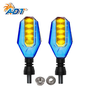 ไฟเลี้ยวแบบไหล ADT ดีไซน์สองสี 30SMD สีน้ำเงินเหลือง สำหรับมอเตอร์ไซค์ - Product Image 1