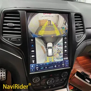 Android 13 xe đa phương tiện Video Player GPS cho Jeep Grand Cherokee 2013 - 2018 12.8inch màn hình thẳng đứng Tesla phong cách đài phát thanh 2 DIN