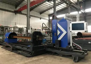Máquina de corte de feixe automático completo, para feixe h i-feixe cnc máquina de cortar gás de plasma da china