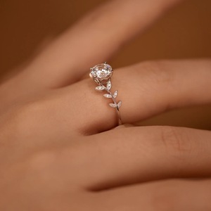 Bague en diamant pour femme, bijoux de mode, bague personnalisée, série de mariage, argent sterling S925, zircone, vente en gros OEM - Product Image 3