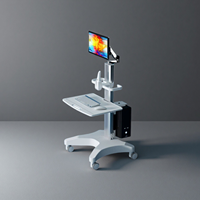 Chariot médical mobile à plateau unique pour imprimantes et accessoires, idéal pour hôpitaux, cabinets dentaires et cliniques ambulatoires