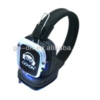 Casque et émetteur sans fil Silent Party avec nouvelles lumières LED pour une soirée disco silencieuse