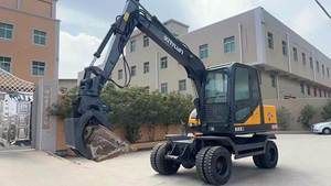 Excavadora de Segunda Mano de Alta Calidad Xinyuan B75 con Pocas Horas de Trabajo, Excavadora de Ruedas Usada con Acoplador Rápido, Rompedor y Bomba Hidráulica KYB - Product Image 3