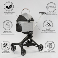 Nouveau Twin Pet Stroller 2 panier amovible multifonction double poussette pour chien pour deux animaux de compagnie
