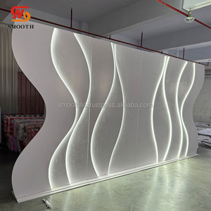 Panel de Pared de Acrílico LED para Fondo de Escenario de Boda, Luz Cálida, Panel de Acrílico con Luz LED Ondulada, Soporte para Fondo de Acrílico - Product Image 5