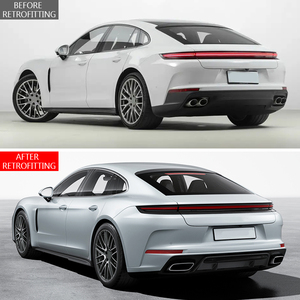 Kit de carrosserie sport en fibre de carbone compatible 2024-2025 avec pare-chocs avant et arrière et jupes latérales pour Panamera 976 GTS - Product Image 3