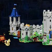 33924 6640 pièces Blocs de construction de château forestier médiéval Briques Modèle Jouets d'assemblage Cadeau MOC-132661