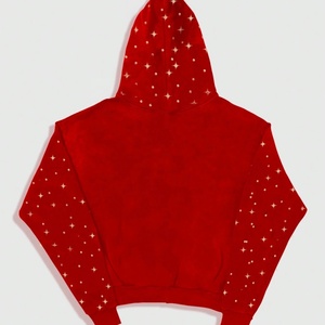 Sudadera con Capucha para Hombre, Estilo Urbano, Vintage, Lavado Ácido, con Borde Crudo, Bordado 3D, Talla Grande, 500 g/m², en Oferta - Product Image 2