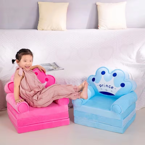 Customizable Plush Cute Cartoon Kids Folding Sofa Nap Pad Baby <b>Stool</b> Customizable Packaging Labels Logo and Tags - Product Image 4