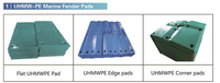 Plaques de protection coulissantes marines en UHMWPE, feuilles de HDPE, pare-battages marins en UHMWPE pour quai et port