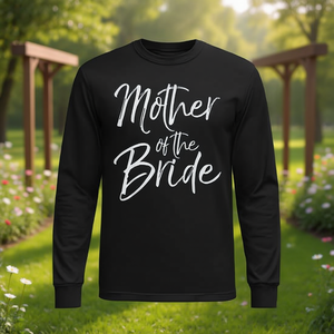 T-shirt a maniche lunghe per la madre della sposa, per set coordinati per la famiglia per il matrimonio - Product Image 3