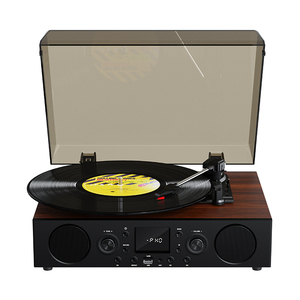 <span class=keywords><strong>Amplificador</strong></span> Retro Estéreo con Sonido Envolvente, Gramófono Vintage con Altavoz Incorporado, Pantalla LED <span class=keywords><strong>y</strong></span> <span class=keywords><strong>Tocadiscos</strong></span> de 3 Velocidades - Product Image 4