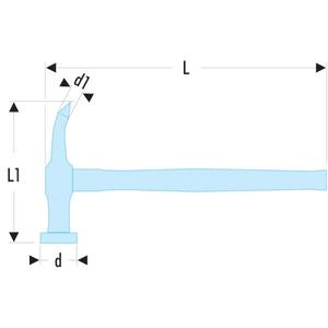 ค้อน868D.40BOC หน้าแบบกลมที่มีตัวเครื่อง3148516932570แบบ Pein-EAN และแผ่นโลหะ - Product Image 2