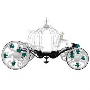Carruaje de Caballos Blanco OEM Usado, Estilo Princesa Cenicienta, para Venta, Carruajes Reales de Calabaza para Bodas y Turismo - Product Image 1