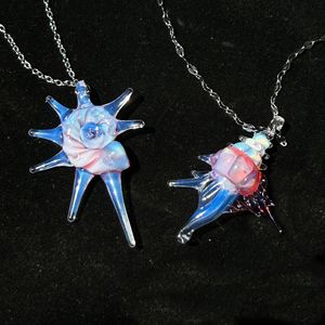Handmade Imported Material Glass Imitation Conch <b>Shell</b> Pendant Glass Necklace Glass Gift Diy <b>Ornament</b> As Gift - Product Image 4