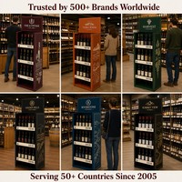 Présentoir à vin Apache sur mesure, 48 bouteilles, 4 niveaux, en métal, démontable, rotatif, pour magasin d'alcool, pub, bar