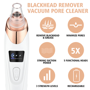 USB Portable Electric Vacuum <strong>Suction</strong> <strong>Blackhead</strong> Remover Skin Care Facial Pore Cleaner for Acne Pimple &amp; <strong>Blackheads</strong> for Home Use - Product Image 5